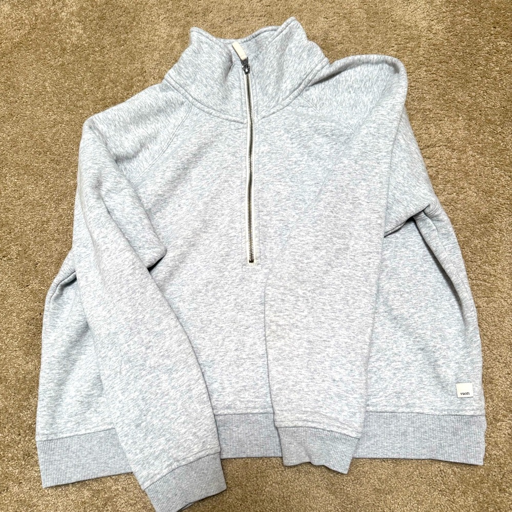 Vuori Gray Half-Zip Women’s Sweater Thicker Sedona